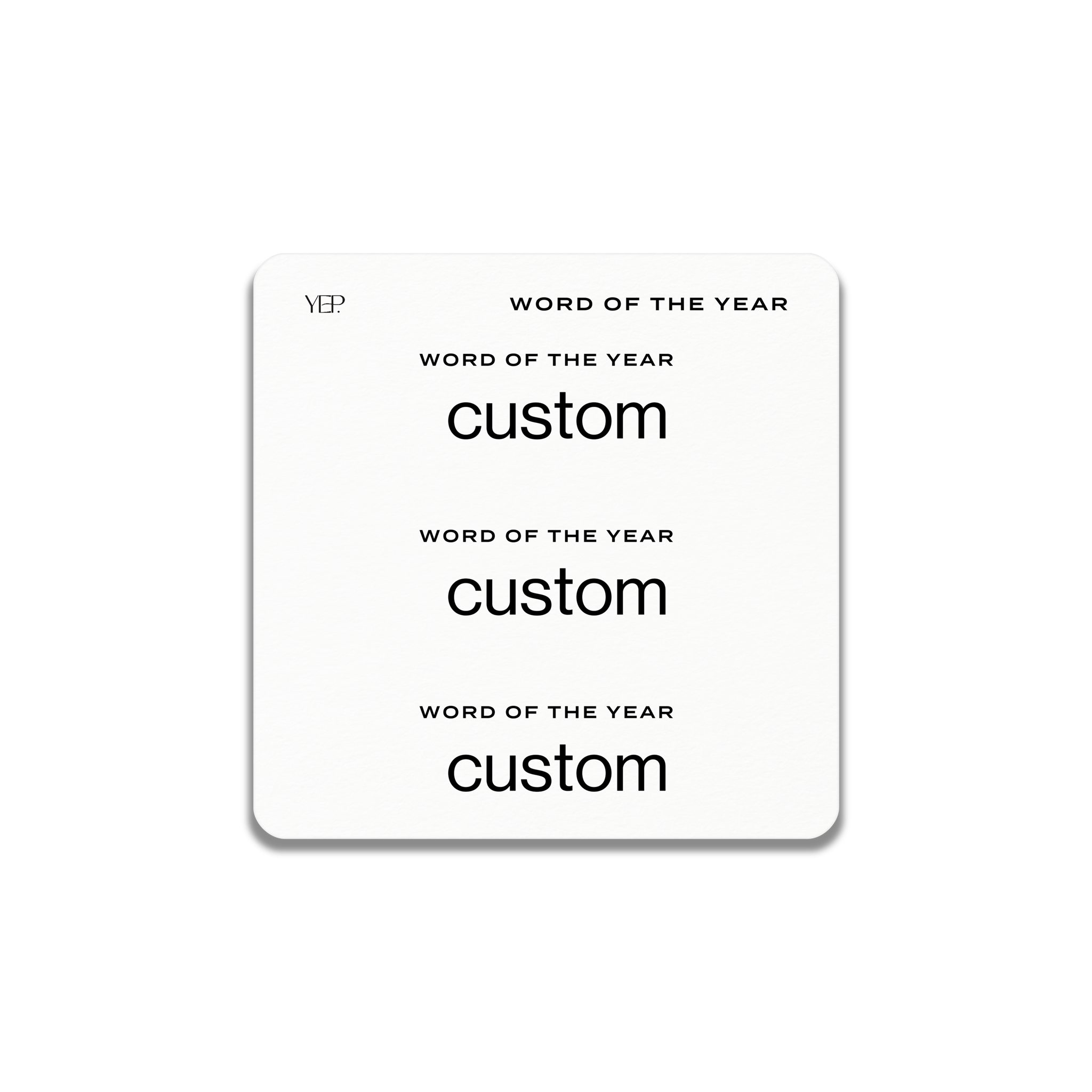 Custom Word of the Year