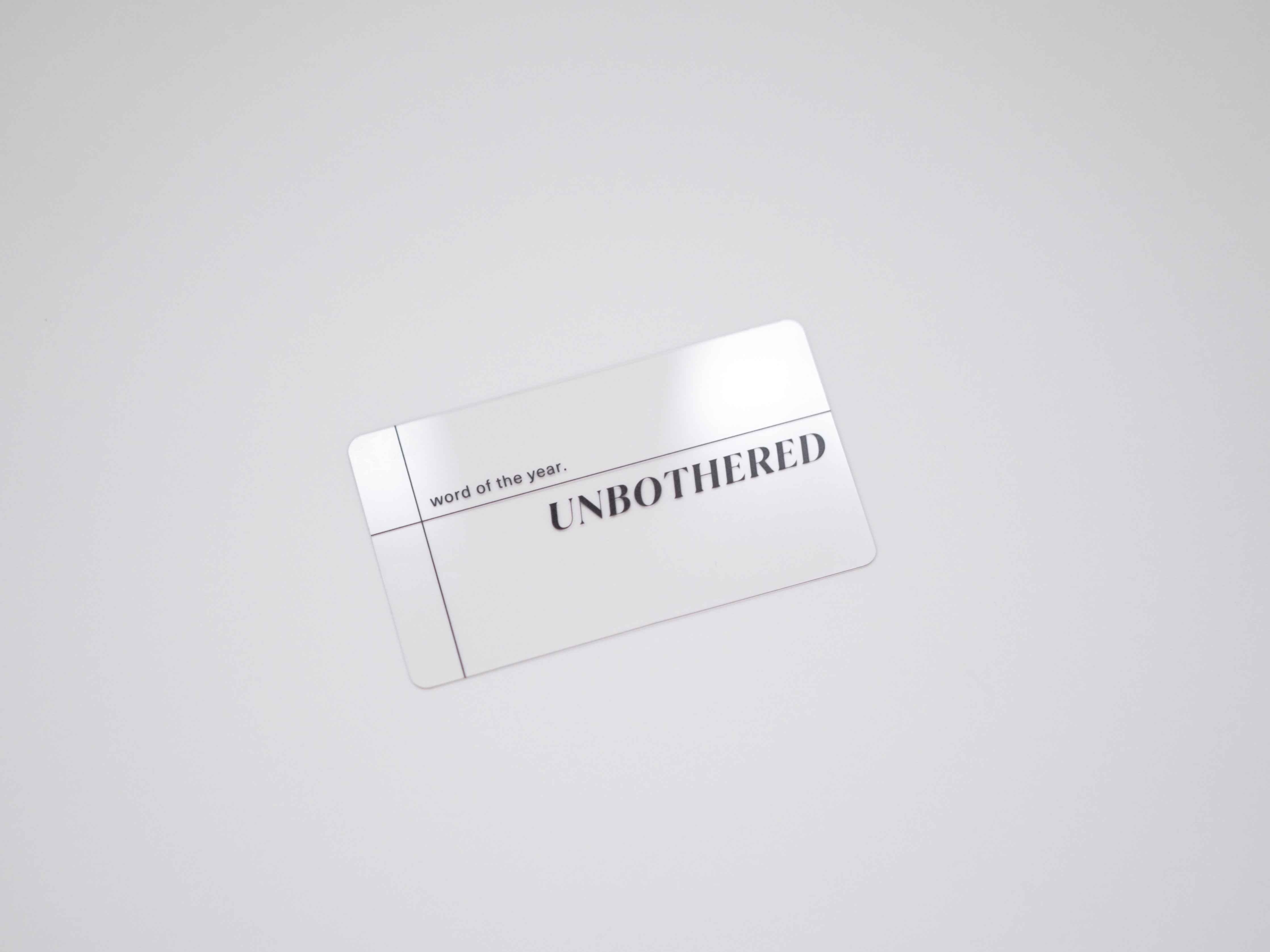 Unbothered Clear Card Your Everyday Planner (5960218050720)