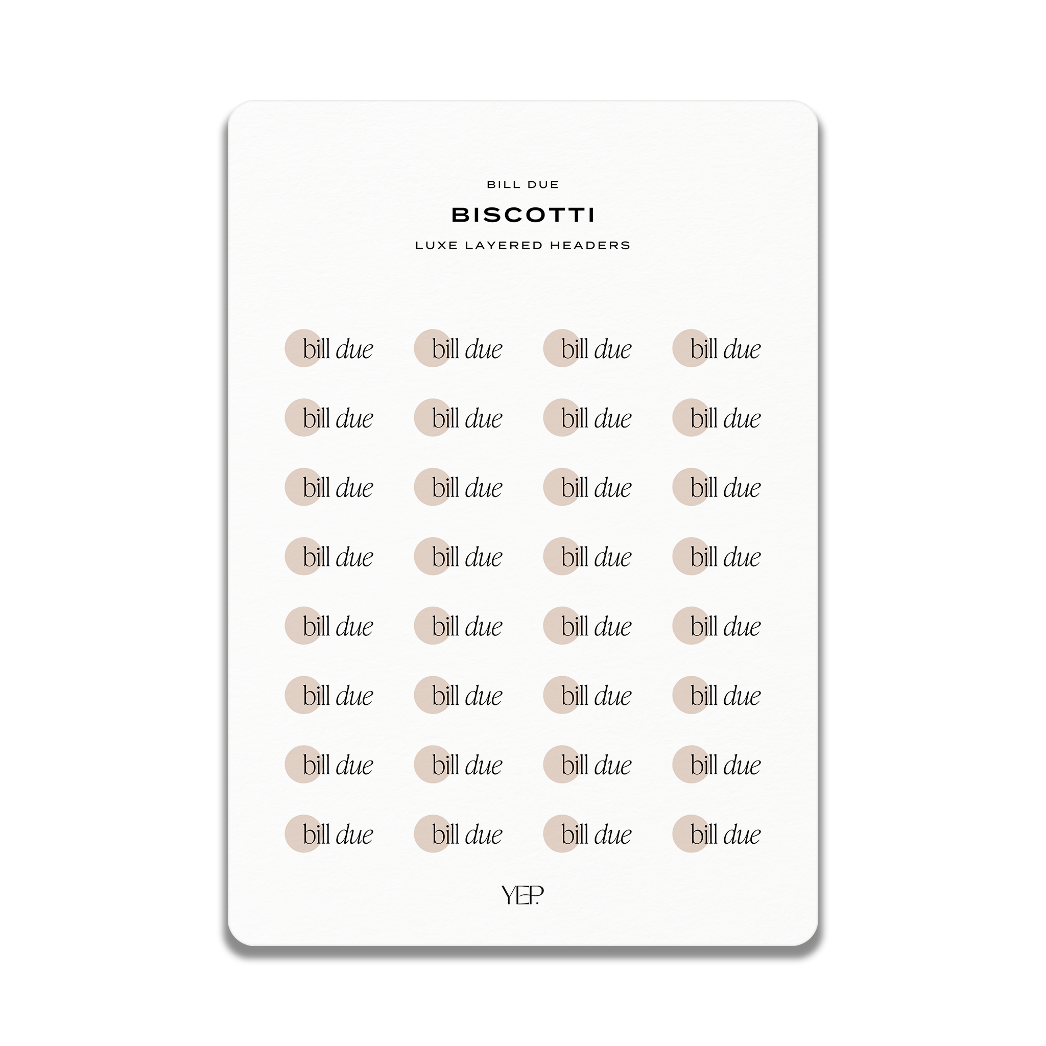 a series of repeating text elements, which appear to be a list of bill due dates. The text is written in a casual, informal style and is not described in detail.