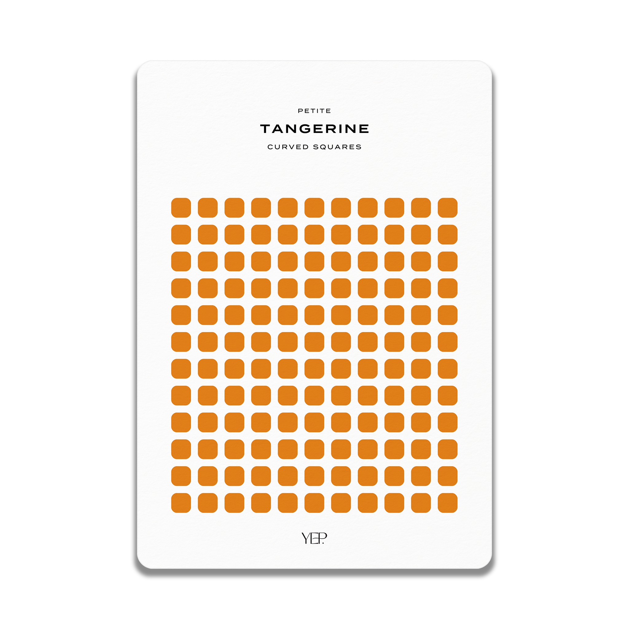 The image is a minimalist design featuring a grid of orange squares arranged in a repeating pattern.