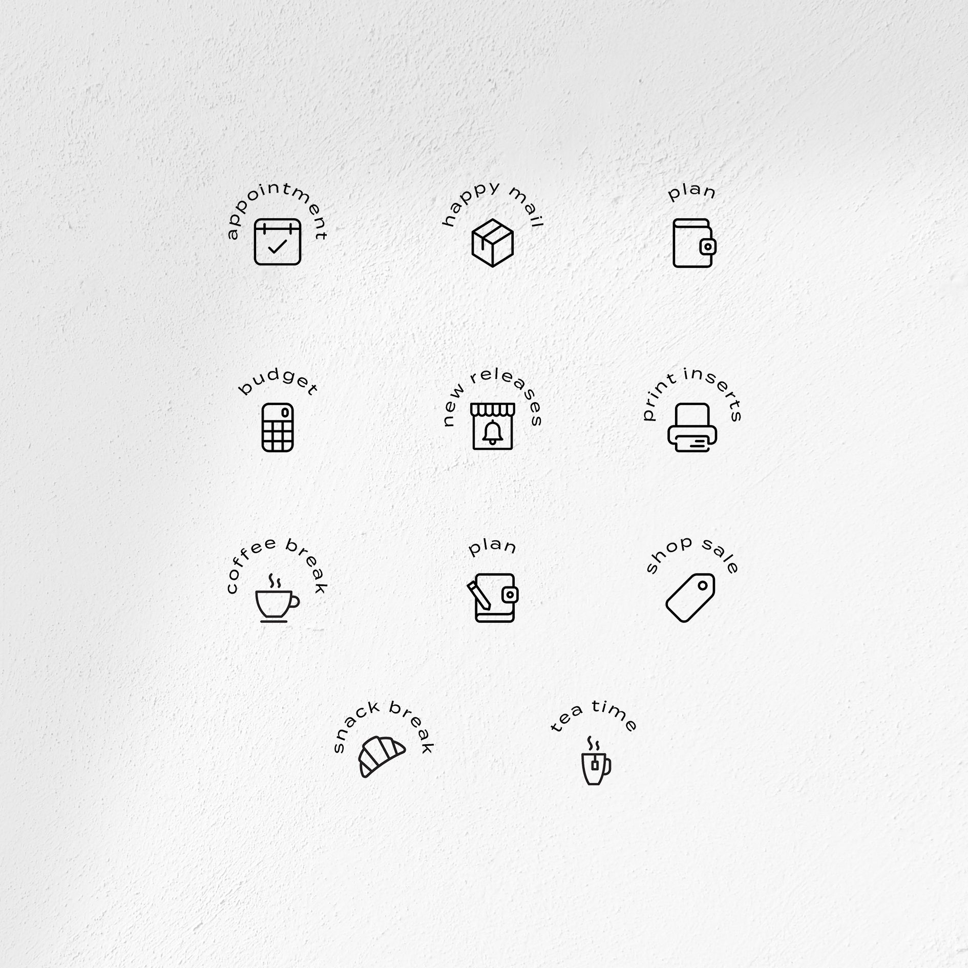 Arch Label Icons – Your Everyday Planner