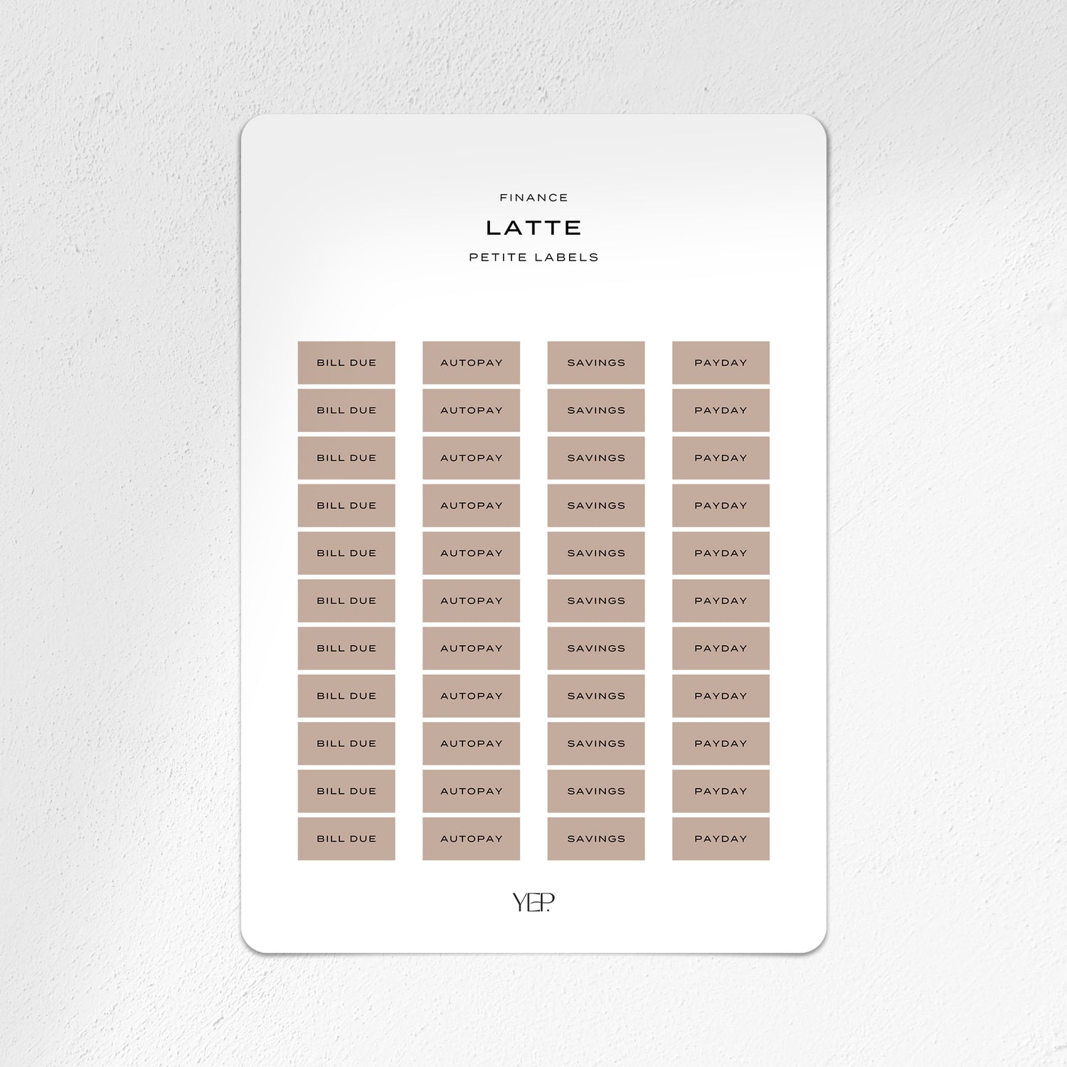 Finance Petite Labels