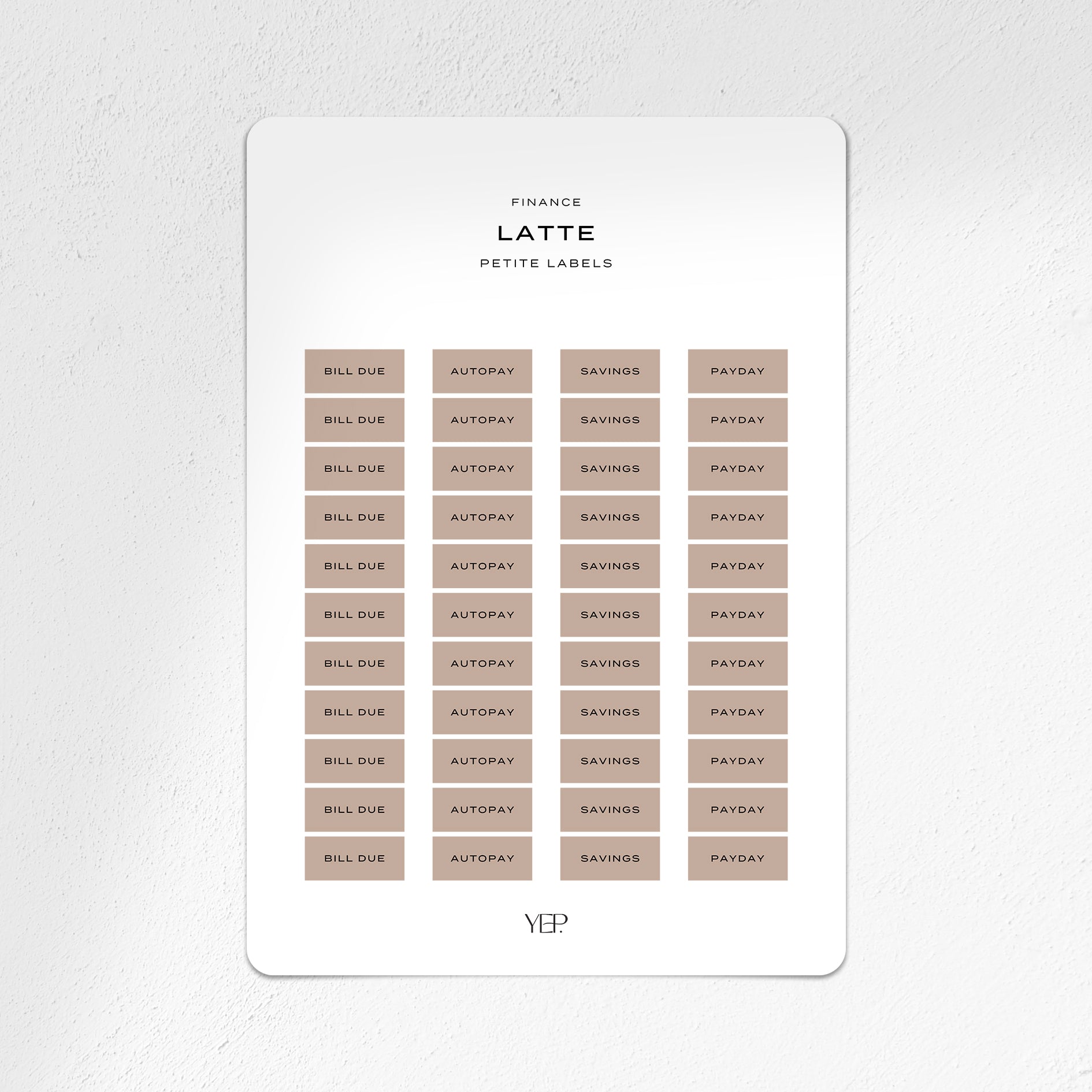 Finance Petite Labels