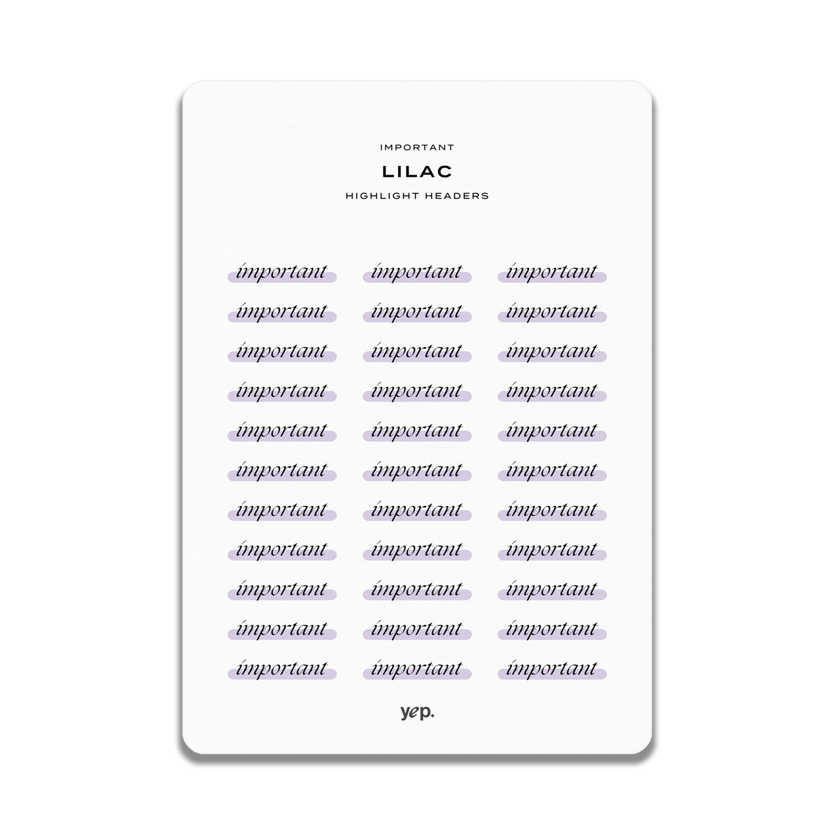 Highlight Headers