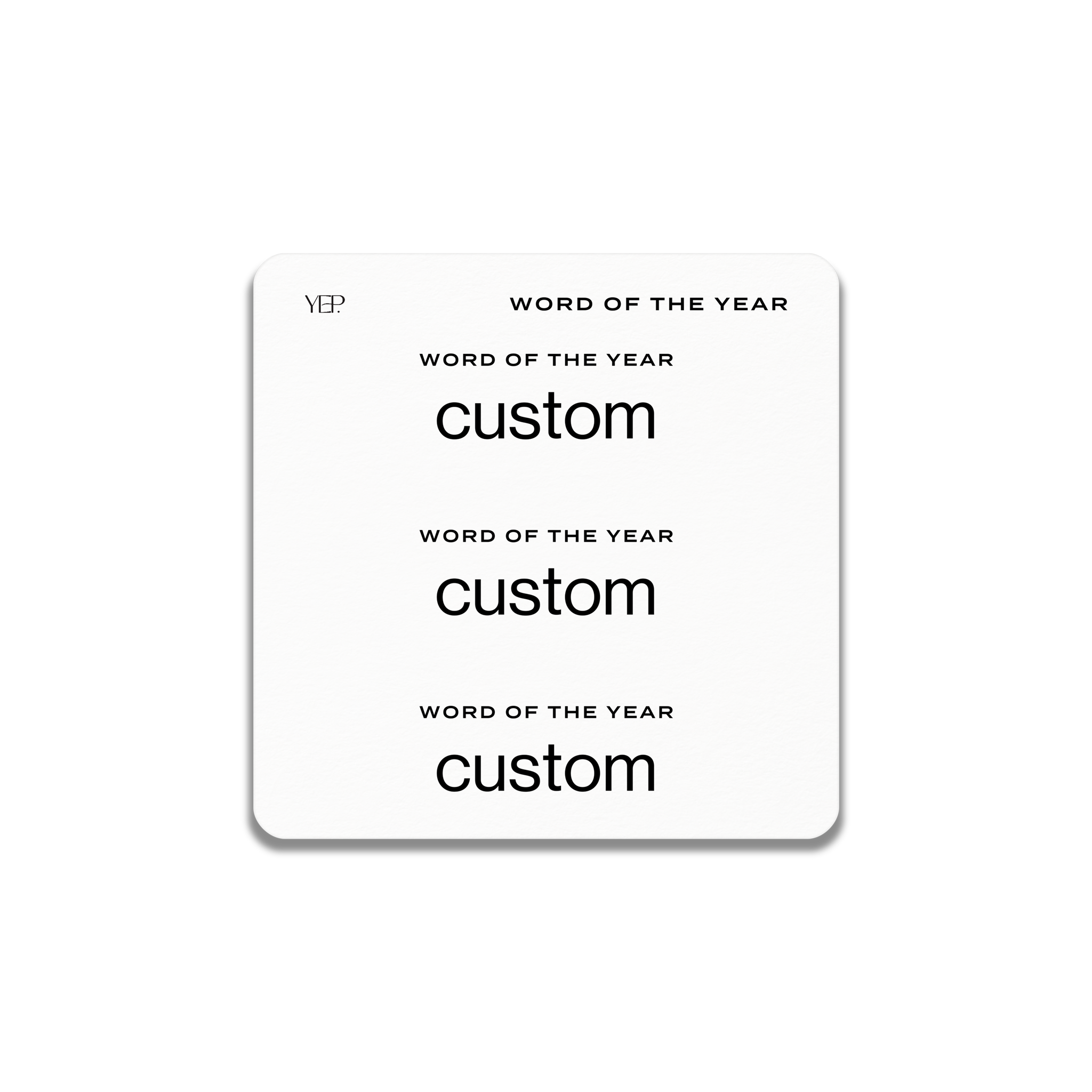 Custom Word of the Year