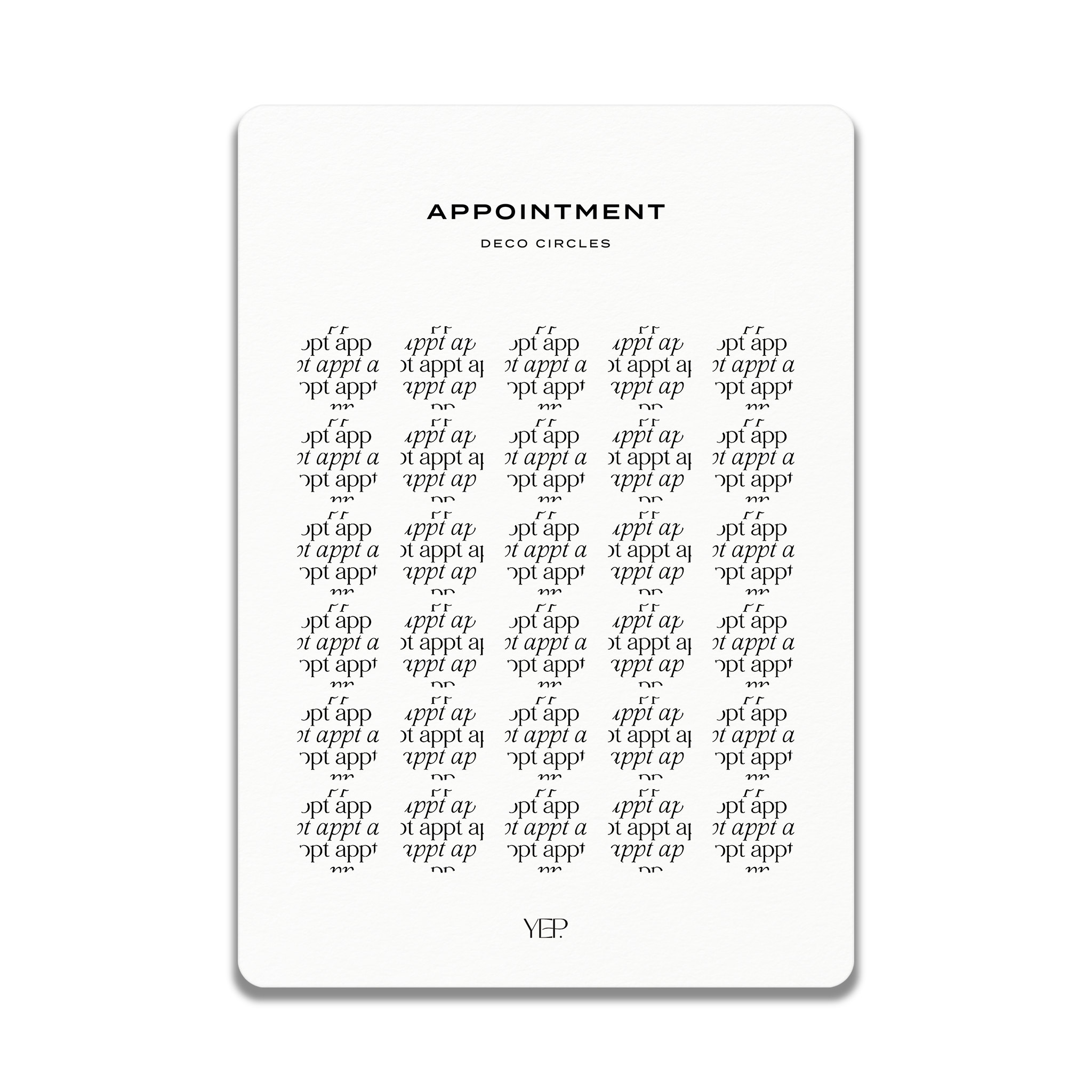 a series of repeating patterns or phrases, which are not described individually. The phrases are not lengthy and do not provide specific information about the content of the image.