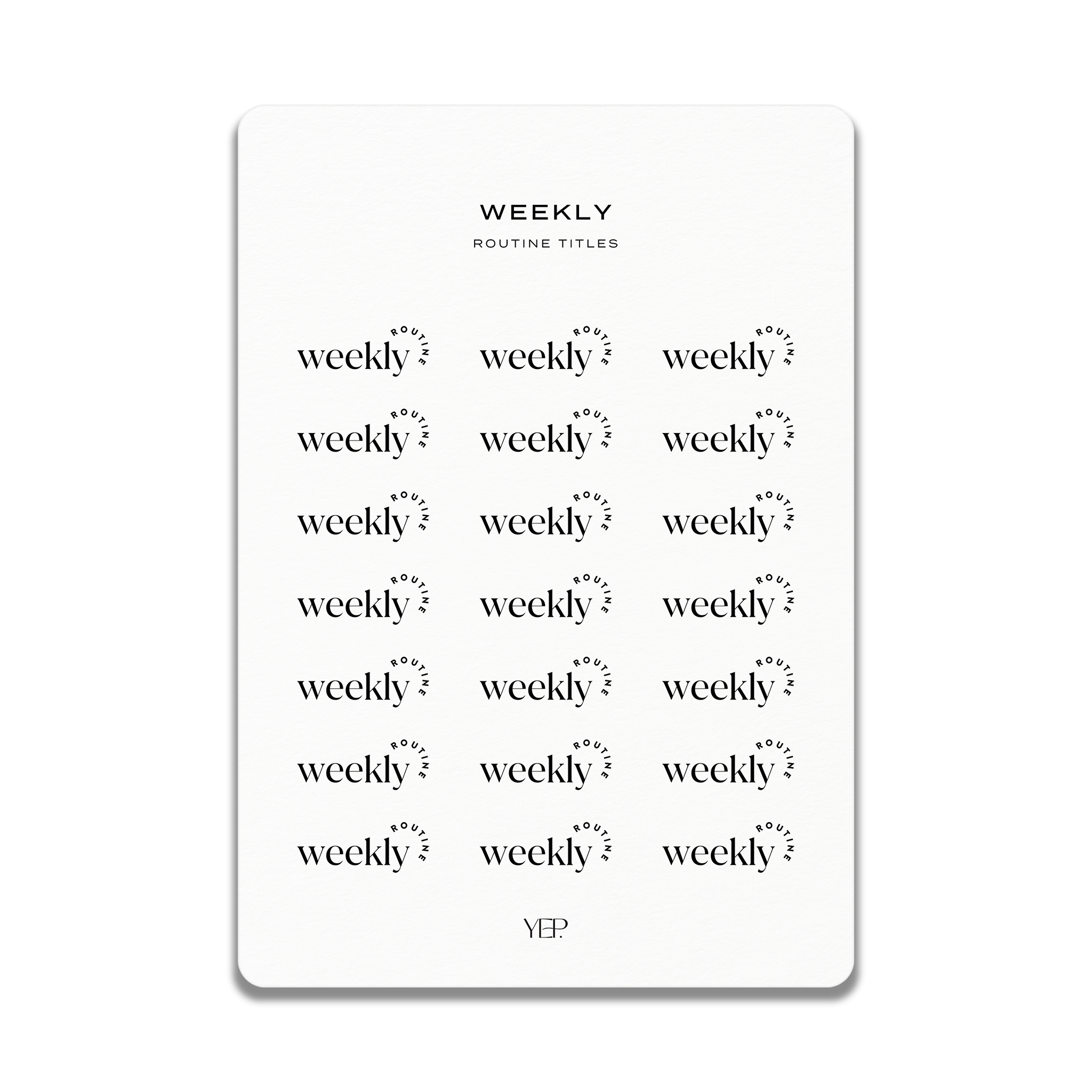 a collection of words arranged in a grid format, with each word repeated multiple times. The words are not described individually, and the phrase "The image depicts" is not included in the description.