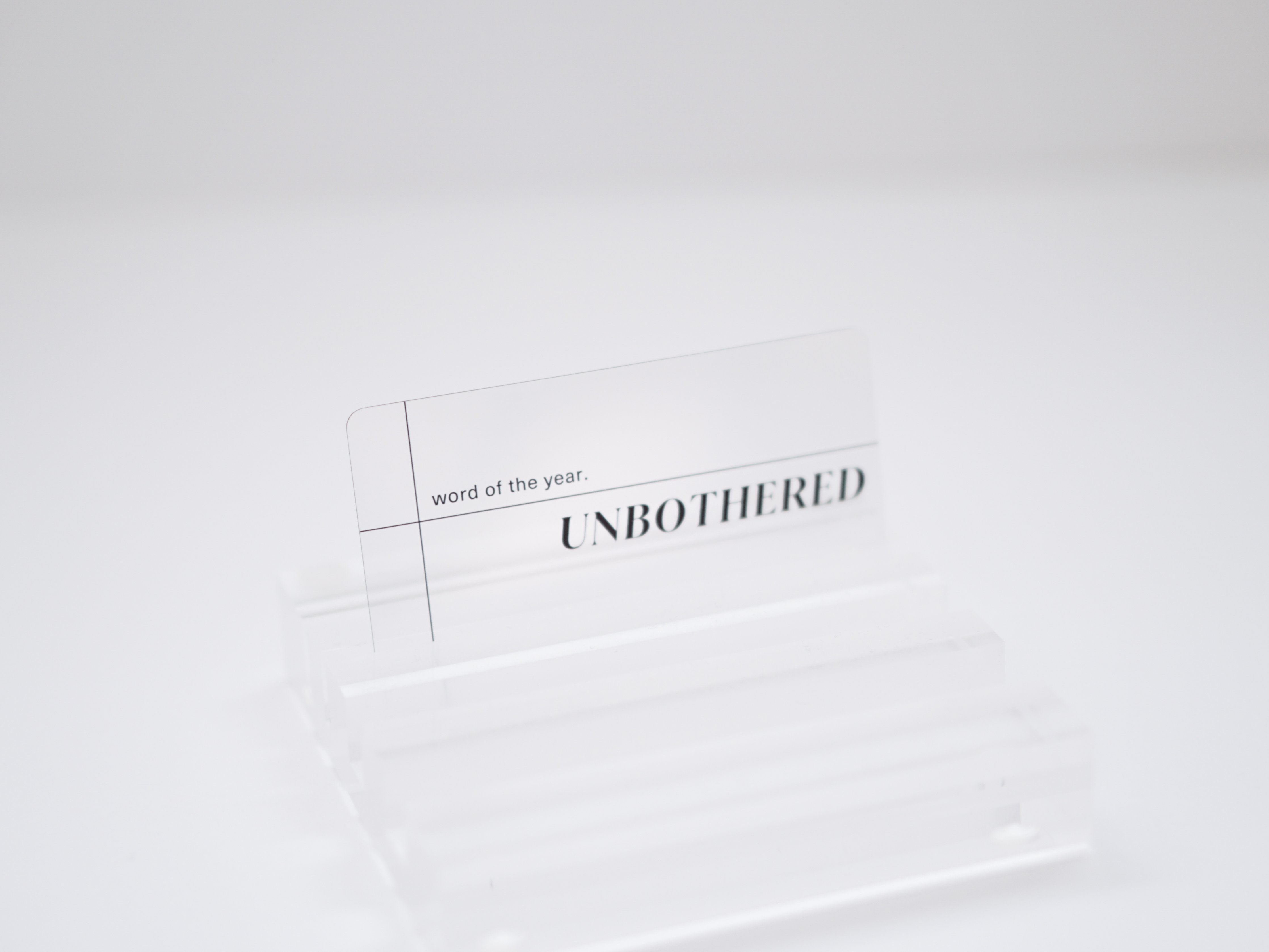Unbothered Clear Card Your Everyday Planner  (5960218050720)